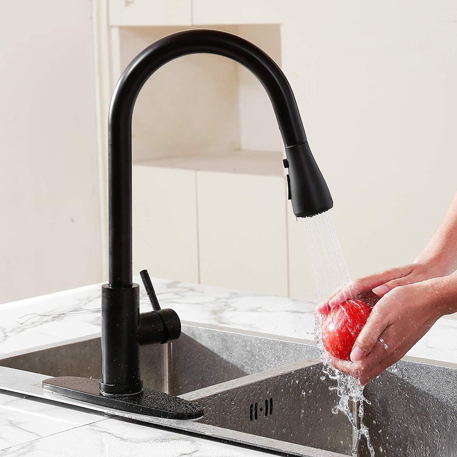 Top Sale Aquacubic Multi-Function Spray Single Hole Single Handle Pull-Down Rubinetto da cucina