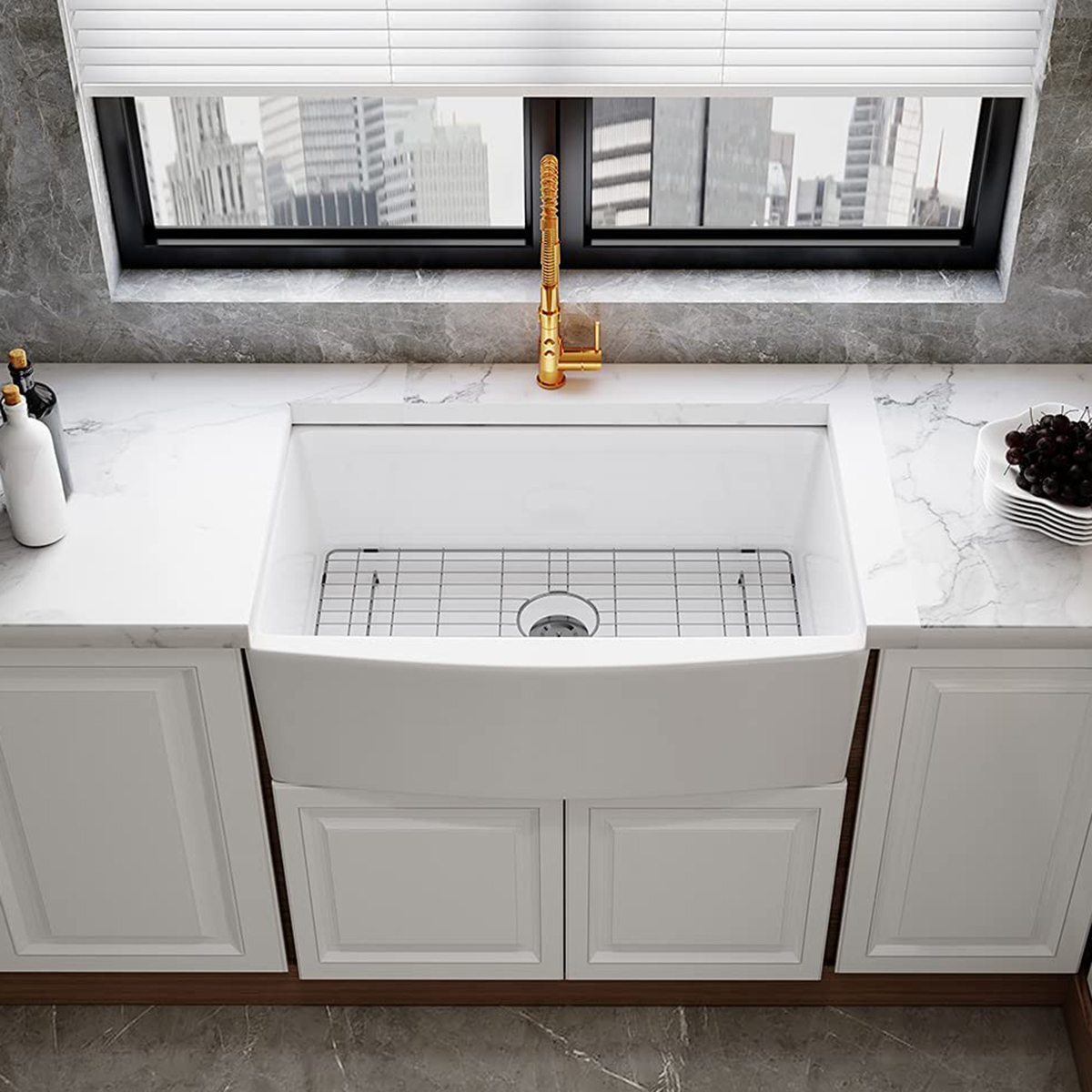 Lavello da cucina in ceramica da 30 pollici