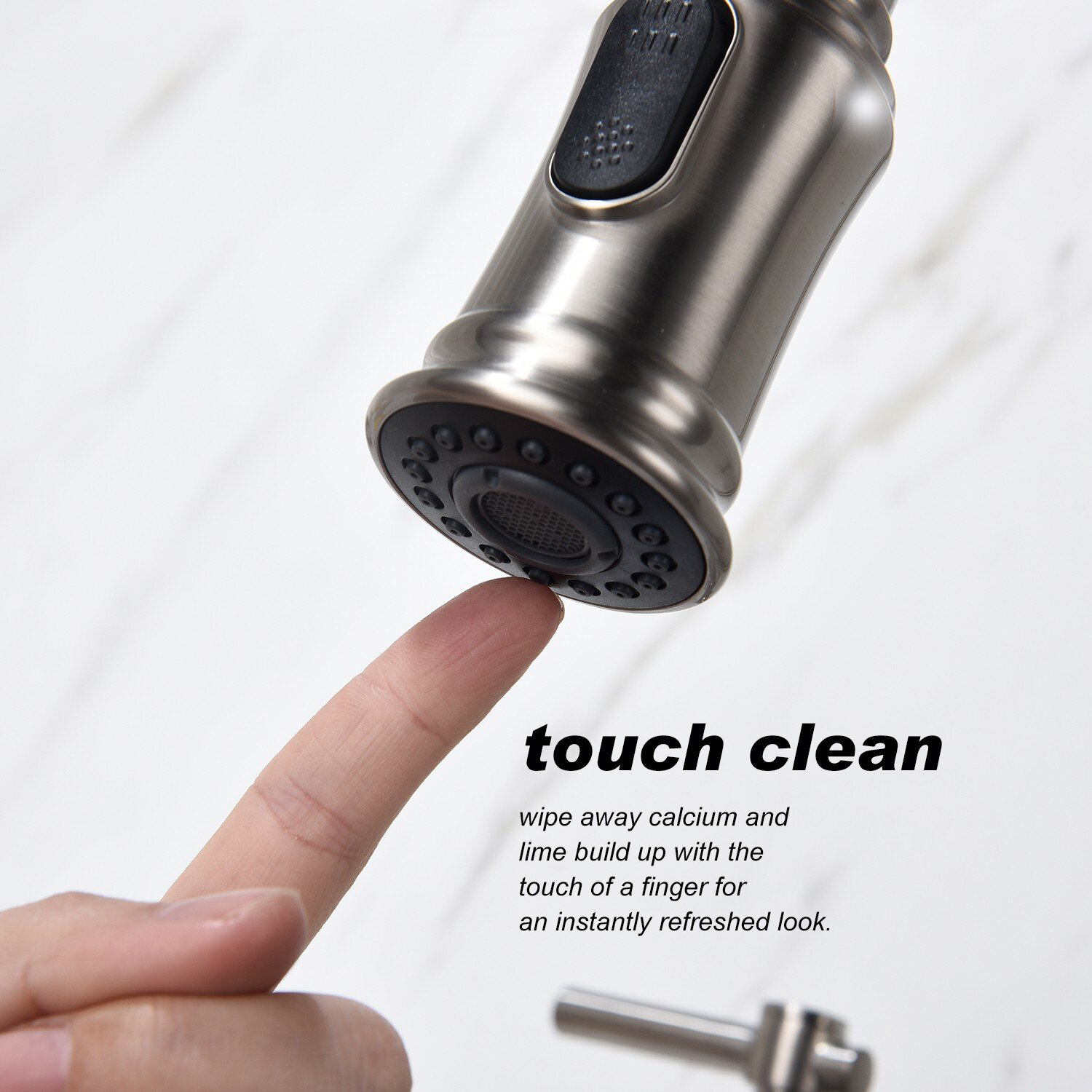 Rubinetto da cucina a ponte certificato Aquacubic cUPC con spruzzatore estraibile Rubinetto per lavello da cucina a 3 fori resistente alle impronte digitali